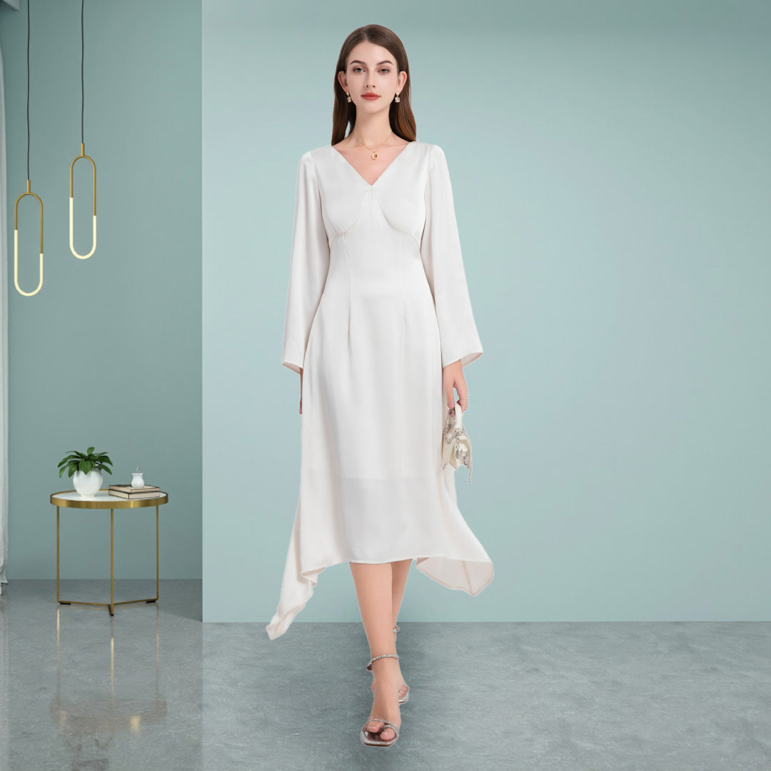 Deenadourdour® Met Onregelmatig Avant-Garde Silhouet Sierlijk Casual Jurk
