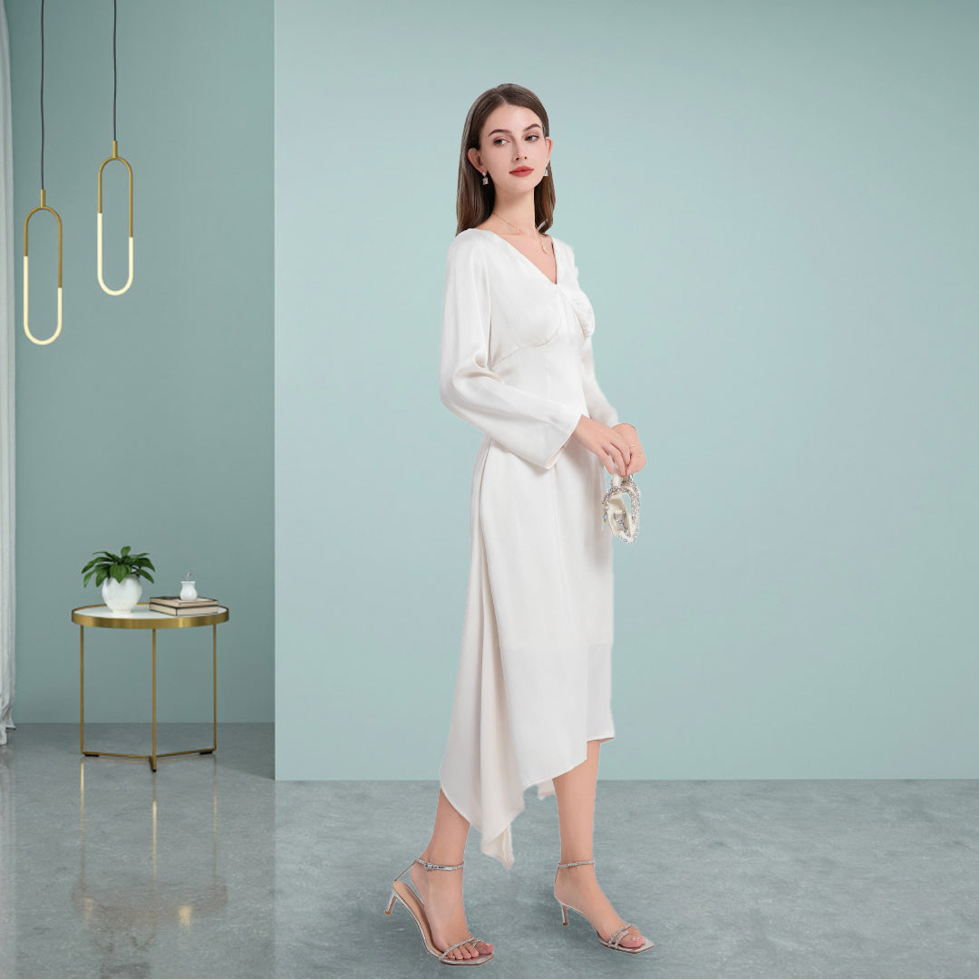 Deenadourdour® Met Onregelmatig Avant-Garde Silhouet Sierlijk Casual Jurk