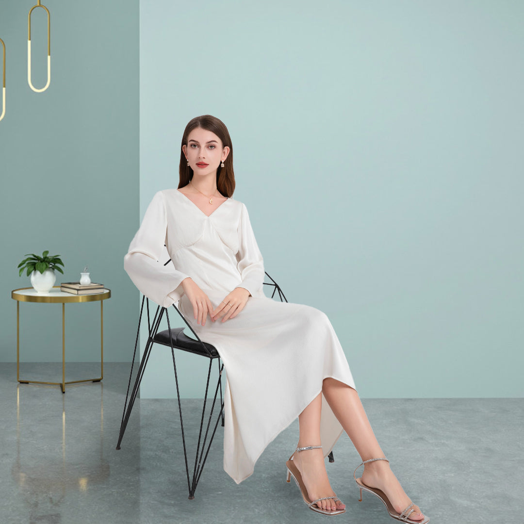 Deenadourdour® Met Onregelmatig Avant-Garde Silhouet Sierlijk Casual Jurk