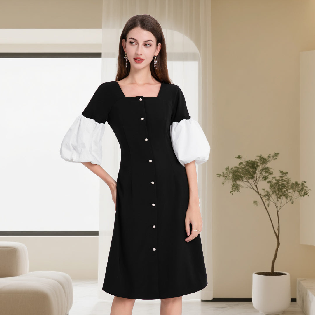 Deenadourdour® Voorname en elegante jurk in Hepburn-stijl