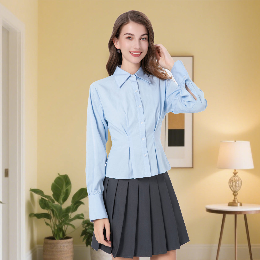 Deenadourdour® Casual Woon-Werk Overhemd met Getailleerde Pasvorm