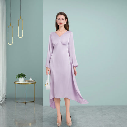 Deenadourdour® Met Onregelmatig Avant-Garde Silhouet Sierlijk Casual Jurk
