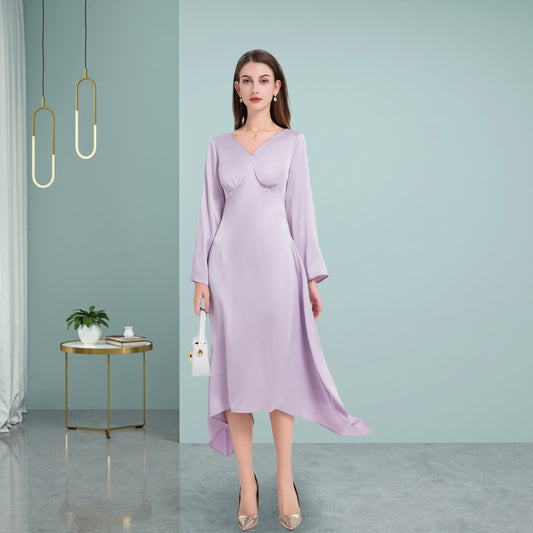 Deenadourdour® Met Onregelmatig Avant-Garde Silhouet Sierlijk Casual Jurk