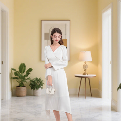 Deenadourdour® Met Onregelmatig Avant-Garde Silhouet Sierlijk Casual Jurk