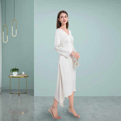 Deenadourdour® Met Onregelmatig Avant-Garde Silhouet Sierlijk Casual Jurk
