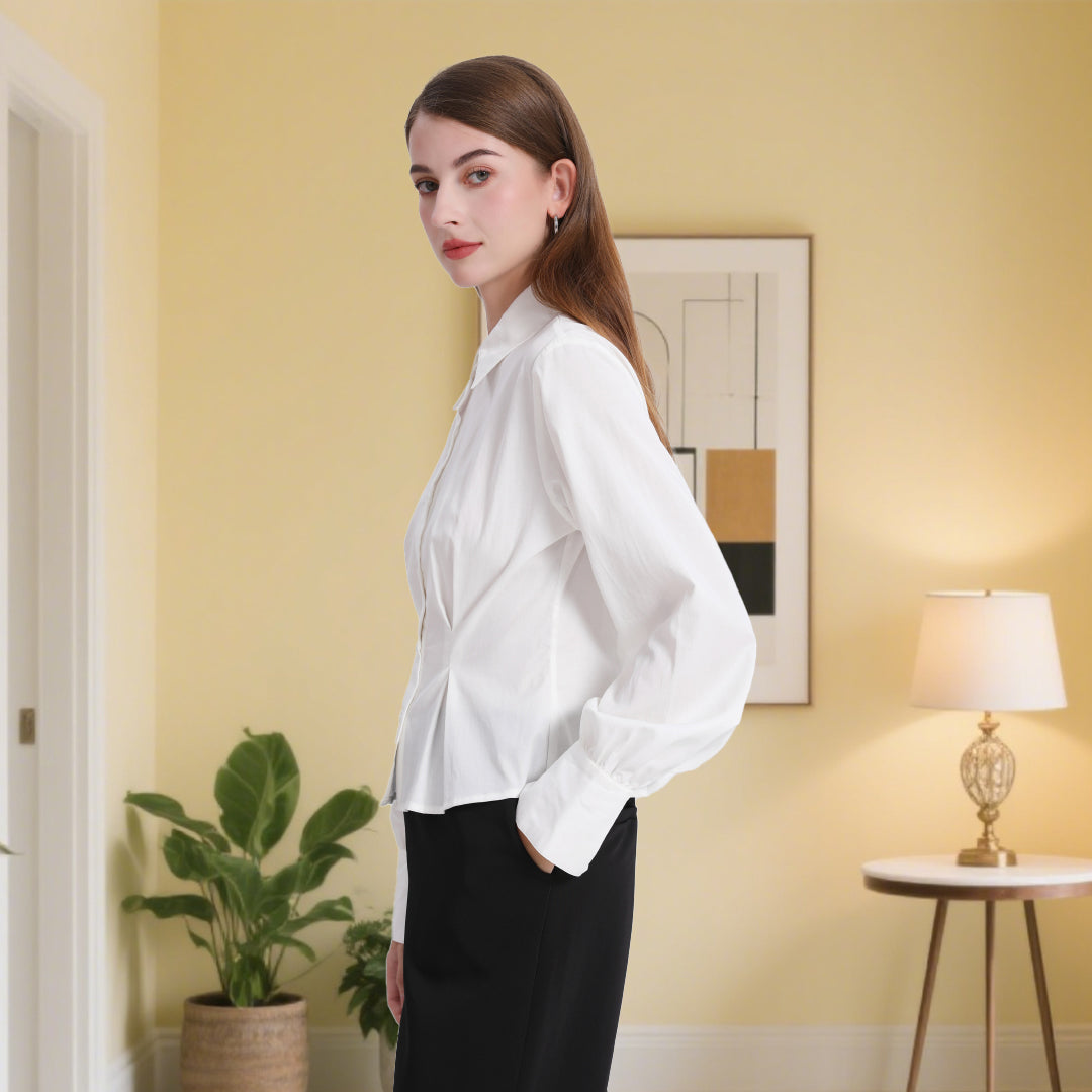 Deenadourdour® Casual Woon-Werk Overhemd met Getailleerde Pasvorm