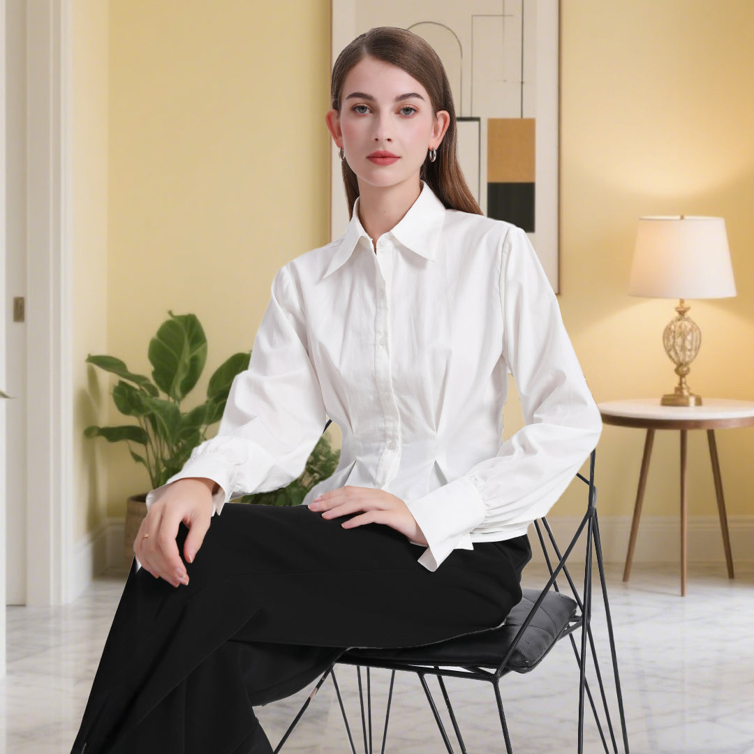 Deenadourdour® Casual Woon-Werk Overhemd met Getailleerde Pasvorm